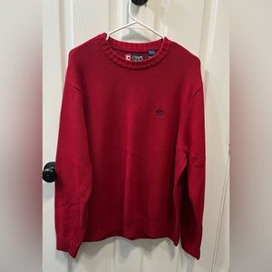 Chaps Men's 100% Cotton Red Sweater EUC - Size XL